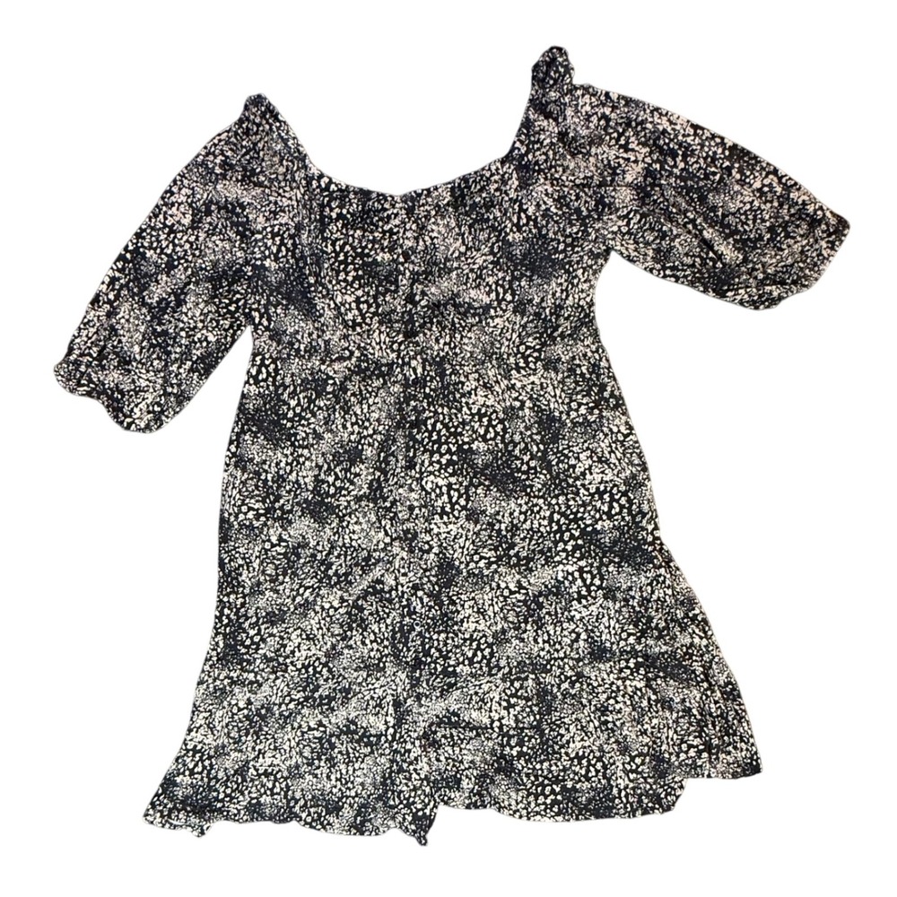 Torrid Super Soft Knit Dress Size 4 Black White Print 3/4 Sleeve Plus‎ Size